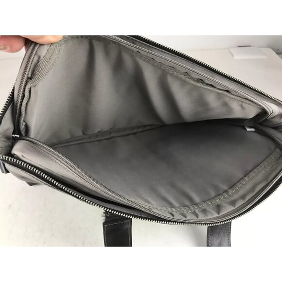 Denali Womens Brown Leather Inner Dividers Pockets Double Handles Laptop‎ Bag - Picture 8 of 10